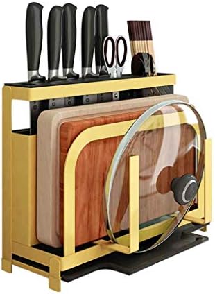 PDGJG Многофункционални Кухненски Рафтове за Съхранение на Капака на Тигана Поставка За Ножове, Дъска за Рязане Стойка