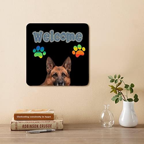 Забавна Метални Табели с Надпис за домашни кучета, са Добре Дошли, Отпечатъци от домашни кучета и Лапите, Реколта Знак