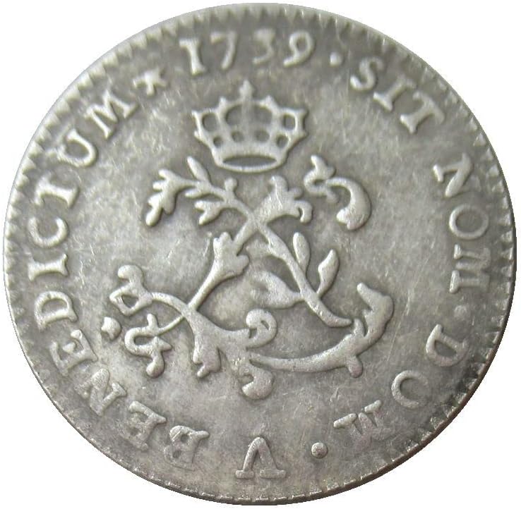 2 Сол 1739 Френска Чуждестранна Копие на Възпоменателни монети