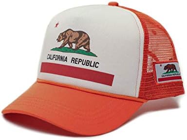 Обичай Държавният Флаг На Република Калифорния Cali Унисекс-Шапка За Възрастни Шофьори На Камиони Multi