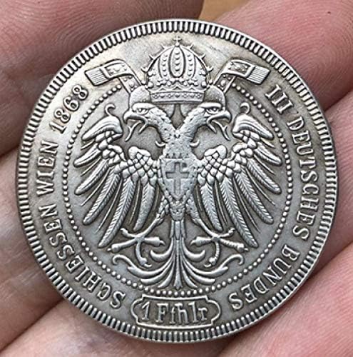 Монета на Повикване 1868 Австрия 1 Копие монети Фейнталера 33 ММ Копие Колекция Бижута от 5 мм Колекция от Подаръци Колекция