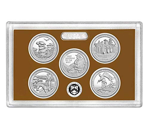 S America the Beautiful Quarters Proof Set - 5 монети - Изключителни монета - Доказателство за СКЪПОЦЕННИ камъни