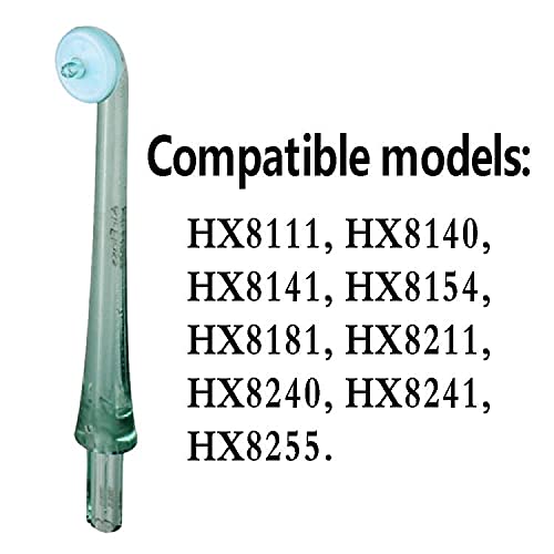 Сменяеми накрайници за зъбни конци 2 бр., Дюза за иригатор на устната кухина, Подходящ за Philips, Soni Care AirFloss HX8211/HX8240/HX8140/HX8141, Сменяеми глави за зъбни конци, Съвместими с Ph