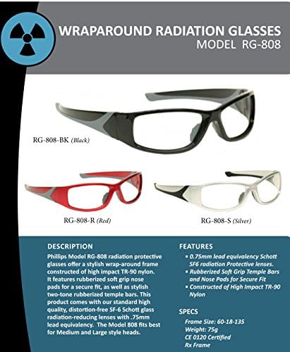 Защитни очила с освинцованным рентгеновия радиация в стилна, лека и удобна пластмасова защитна рамка, която облегает контура на лицето, като блокира светлината от