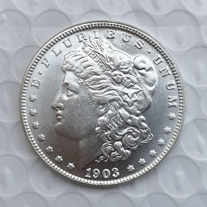 1903P Версия на Американската монети Морган Сребърен долар Месинг със сребърно покритие Старинни Занаяти Чуждестранни