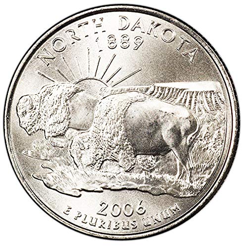 2006 P Сатинировка Избор тримесечие на щата Северна Дакота Необращенный Монетен двор на САЩ