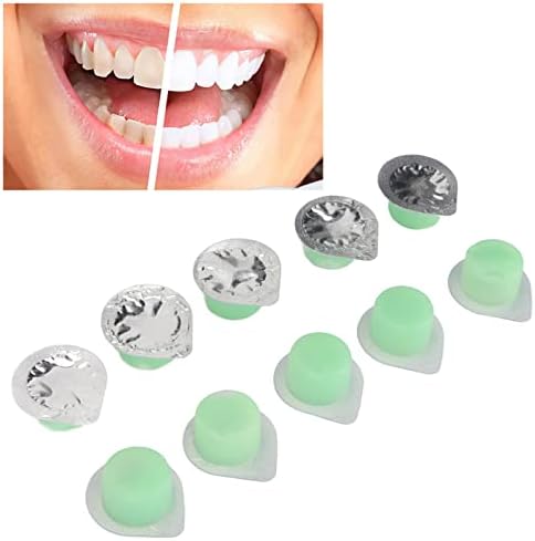 Избелващ Крем За Полиране на зъбите, 20pcs Крем За Полиране на Зъбите, Безопасно за грижа за устната кухина (Зелен)