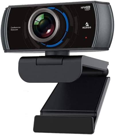 Уеб камера NexiGo N980P с разделителна способност 1080P на 60 кадъра в секунда с микрофон и софтуер за управление, Компютърна