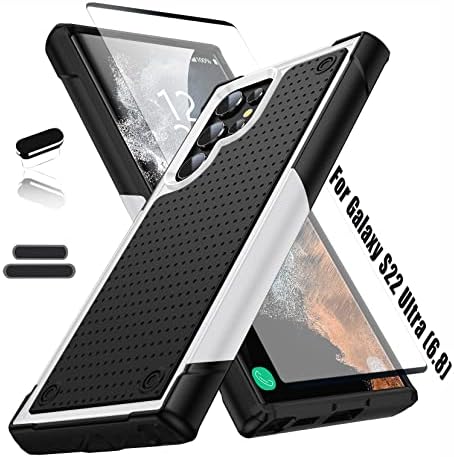 Сверхпрочный калъф ymxdmd за Samsung Galaxy S22 Ultra 6,8 инча, 4 ъгъла с въздушни възглавници, [Защита от падане на