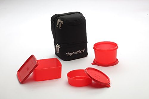 Обяд-Бокс Signoraware Трио С Чанта В Тъмно Червен Цвят