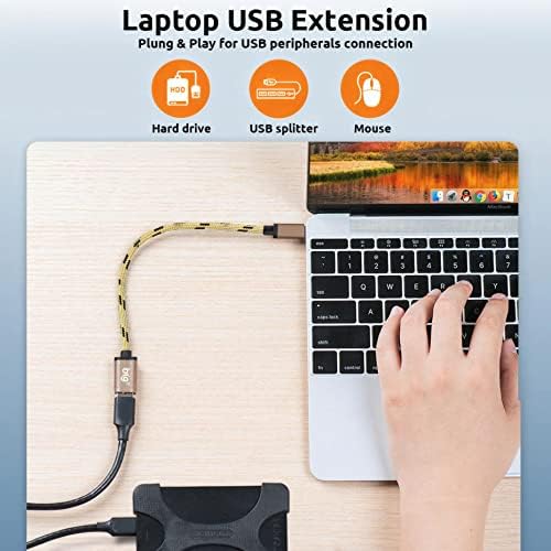 OTG Адаптер Big-e C USB към конектора USB 3.0 A (2 комплекта), съвместим с Samsung Galaxy Tab S7, S7 +, S6, Lite, S5e,