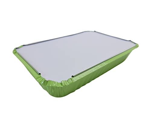 Цвят на Плитки Тигани за изнасяне /за Съхранение на продукти с тегло 1-1 / 2 кг с дъсчена капак KitchenDance 24 унции #6417L (Зелен, 50)