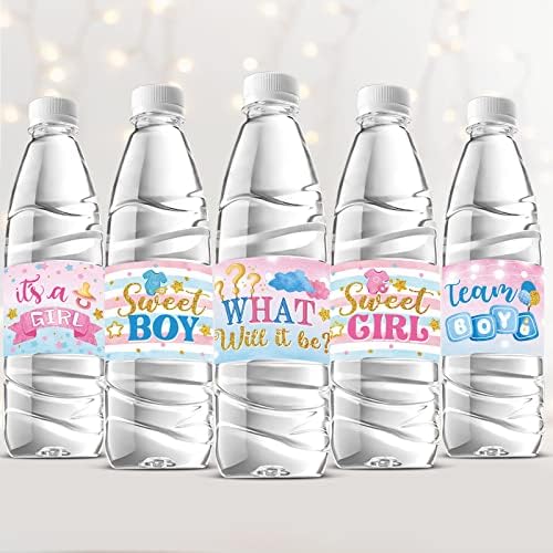 39 Бр., етикети за бутилки с вода, разкрива Пола на бебето, Подаръци за Партита, Етикети за бутилки с вода в душата на