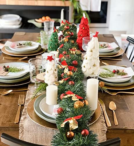 Коледен Венец от борови Гомат, 50-Подножието на Изкуствена Борова Венец, Празничен Декор за Външна или вътрешна Домашна