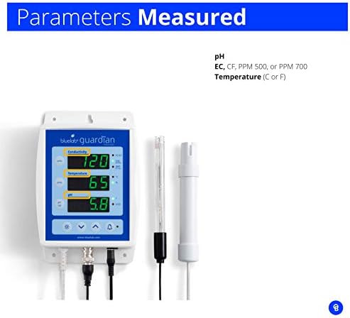 Bluelab MONGUA Гардиън Монитор за измерване на pH, Бял & PENPH pH Pen, Цифров измерител за вода с лесен двухточечной