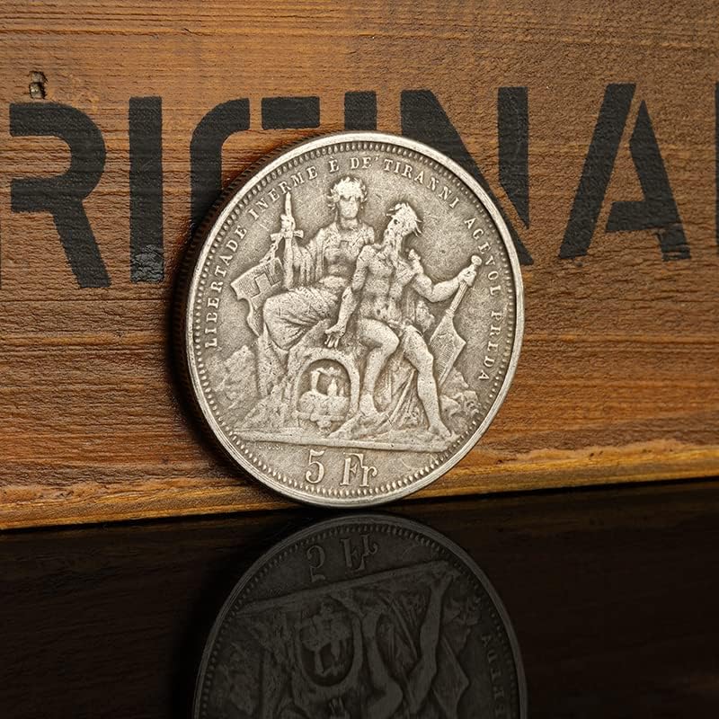 Швейцария Ловен фестивал в Лугано 1883 една Сребърна Монета в 5 Франка Сребърен долар Европейската и Американската Сребърна