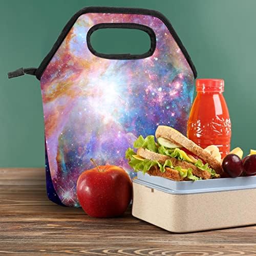 Чанта за обяд GUEROTKR за Мъже, Изолиран Обяд-Бокс, Кутия за Обяд за Възрастен, космически галактическата цветна фигура