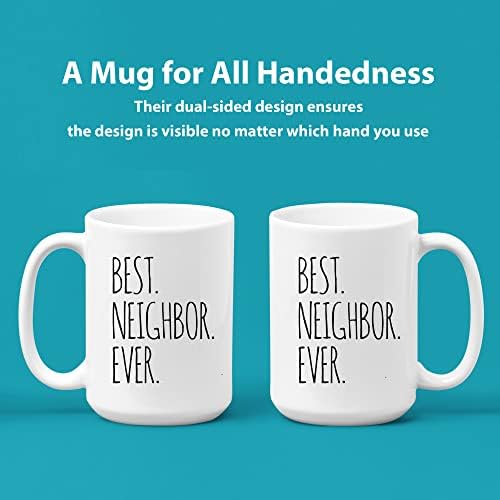Чаша Panvola Best Съсед Някога Прощален подарък за Переезжающих съседи на Housewarming (15 унция)