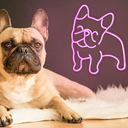 Френски Булдог Неонова реклама за Декора на стените Сладко Кученце Розово led Неон лека нощ за Кучета С USB-горивото