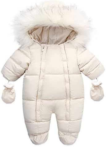 mmknlrm / Палто за малки момичета и момчета, Зимен Зимен костюм и Яке за деца, Дрехи, Гащеризон с цип, с качулка, Сняг