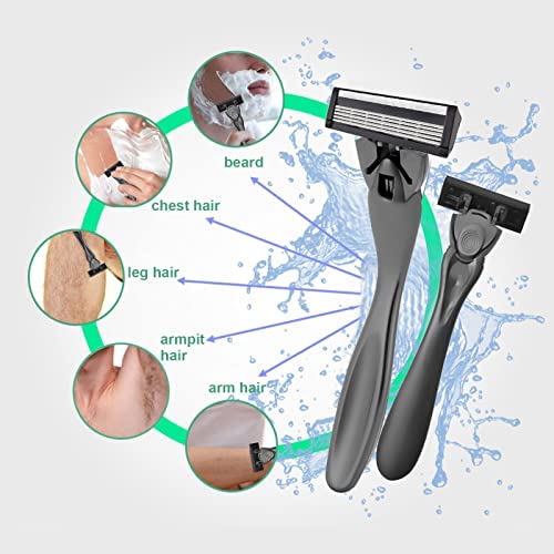 Самобръсначка за еднократна употреба за мъже, Комплект за бръснене с 5 остриета за мъже, Предназначен за чувствителна кожа, Самобръсначки за лице за жени, включва в