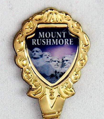 Планината Ръшмор в Южна Дакота Сувенир, Позлатен са подбрани Обрат-Лъжица 5 lpco