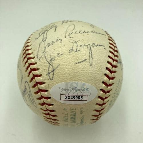 Джо Ди Маджо Мики Мэнтл Легенди на Ню Йорк Янкис КОПИТО Подписа Договор с JSA по бейзбол - Бейзболни топки с автографи