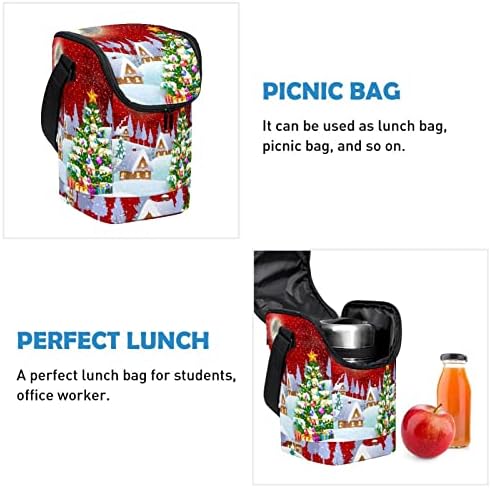 Чанта за обяд GUEROTKR Дамски, Кутия за Обяд за Мъже, Мъжки Кутия за Обяд, коледна елха