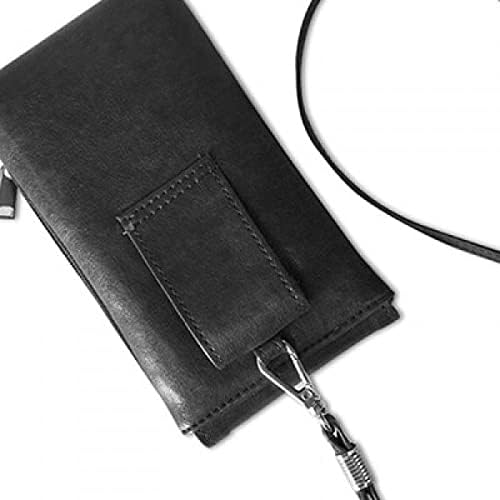 От А до я Азбуки Цитат Стил на Телефон Портфейла в Чантата си Смартфон Окачен Изкуствена Кожа Черен