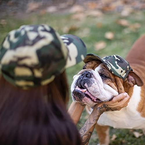 Бейзболни шапки PupLid за кучета - Първокласна Стилна защита от Слънцето за Съвременната куче (Големи, Камуфляжные)