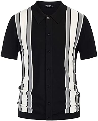 Мъжки Ризи Поло PJ Paul Jones Реколта Шарени Леки Трикотажни Ризи за Голф