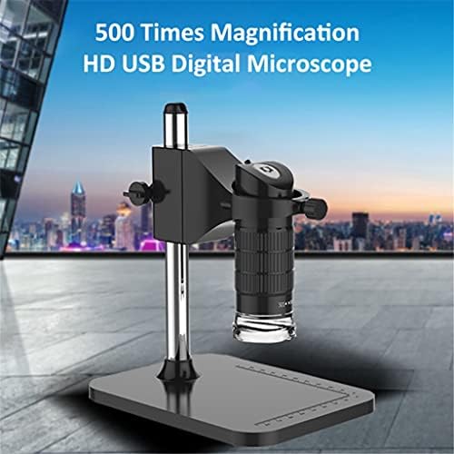 ZHYH Професионален Ръчен USB Цифров Микроскоп 500X 2MP Електронен Ендоскоп Регулируема 8 Led Лупа Камера със Стойка (Цвят: