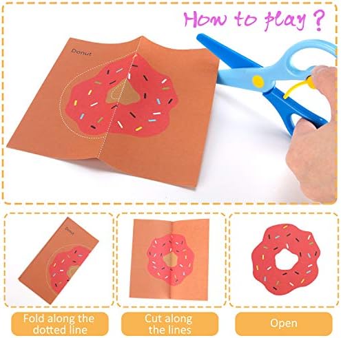 Забавен Комплект за рязане на хартия, Оригами хартия; Книга за рязане на умения за работа с ножица; Комплекти за diy от ножици за деца от предучилищна възраст - 120 стра?