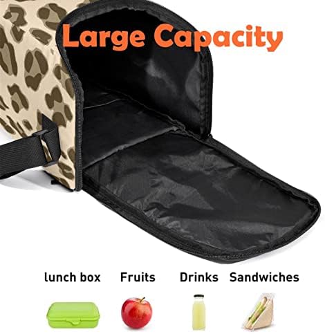 Чанта за обяд GUEROTKR Дамски, Кутия за Обяд за мъже, Мъжки Кутия за Обяд, Леопардовая Текстура
