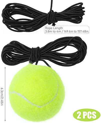 2 Опаковане на Топки за Тенис с Шнурком, Детски Стаи Спортни Топки, Тренировъчен Топка за Самоподготовки по Тенис, Тенис