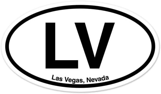 ПС Лас Вегас, Невада, Овални Vinyl Стикер На Прозореца на Бронята на Автомобила 5 x 3