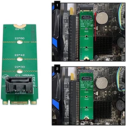 Дънна платка Cablecc NGFF B/M-Key M. 2 за Вертикален твърд диск SATA 7pin SSD PCBA Адаптер за разширяване
