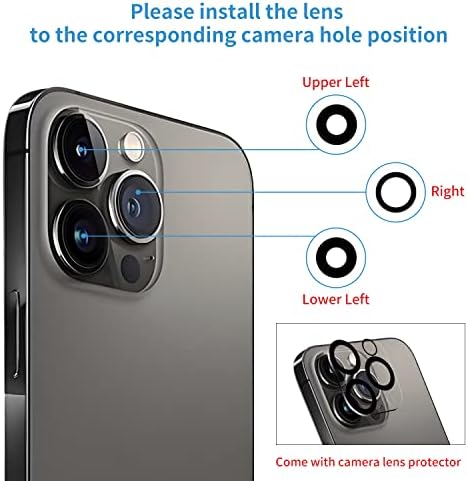 Senpinkboo 2 Бр Смяна на стъкло на обектива на задната камера за iPhone 11 Pro/iPhone 11 Pro Max с предварително инсталиран