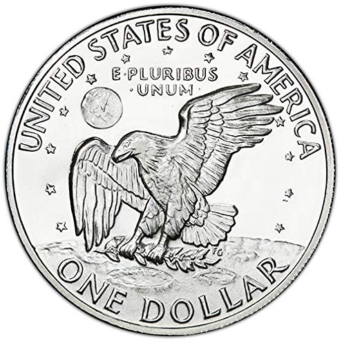 Сребърен пруф долара Айзенхауер 1972 г., избраният от монетным двор на САЩ, без да се прибягва