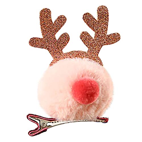 Скоба за коса, Прическа, Коледна Топ С топки, Детски Превръзка на главата с Оленьими рога (Златен, Без размер)