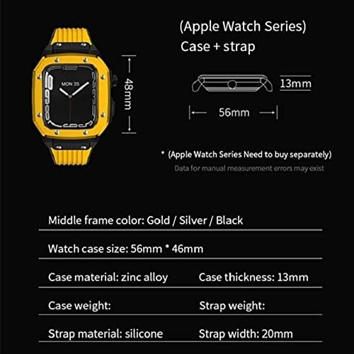 Каишка за часовник от сплав DYIZU за Apple Watch Series 8 7 6 5 4 SE 45 мм 42 мм 44 мм Модификация Метална рамка, Каишка