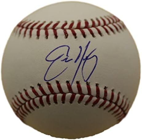 Ерик Янг С автограф /с Автограф Colorado Rockies OML Baseball JSA 22139 - Бейзболни топки с автографи