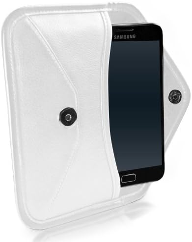 Калъф BoxWave, който е Съвместим с Samsung Galaxy On7 (Case by BoxWave) - Луксозни Кожена чанта-месинджър, дизайн своята практика-плик от изкуствена кожа за Samsung Galaxy On7 - цвят слонова кос?