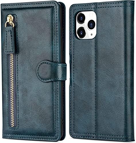 Чанта-портфейл EKINS за iPhone 13 Mini/13/13 Pro/13 Pro Max, 5 слота за карти, преден джоб с цип, магнитна закопчалка,