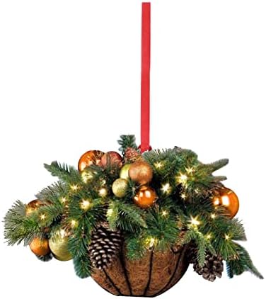 Подарък Висящи Украси Коледна Кошница Подвесное Изкуствено Украса Предварително подсвеченное Дърво, Коледна украса и