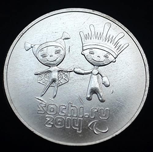 22-аз Олимпийска Русия 2014 Възпоменателна Монета, деноминирани 25 рубли Медно-Никелови Монети с диаметър 27 мм