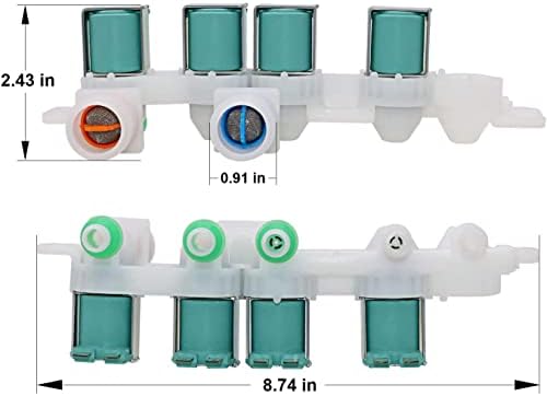 Всмукателния клапан за миене на вода DC97-15459H OEM - Замяна на части на пералната машина Samsung - Заменя AP5621731,