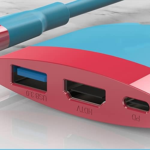 SBSNH Switch TV Dock за преносим док-станция, съвместима с USB C до 4K, HDMI, USB 3.0 PD (Цвят: черно-сиво)