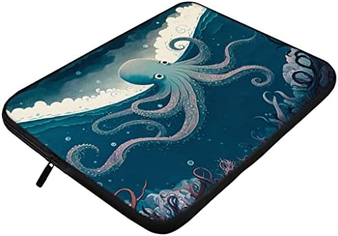 Хубава чанта за Mac Book Pro с изображение на Октопод, 14 инча - Калъф За лаптоп С Принтом на Октопод - Ocean Art Mac Book Sleeve
