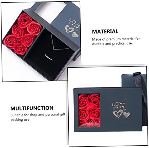 Zerodeko 1 Комплект Кутия Опаковка Ковчег За Бижута, Реколтата, Бижута, Модни Бижута Подарък Контейнери Розова Подарък